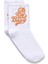 Baskılı Socket Çorap Beyaz 1