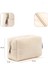 Krem SHK244 Peluş Kumaş ,fermuarlı Tek Bölmeli ,seyahat ve Makyaj Çantası 9