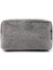 Gri SHK244 Peluş Kumaş ,fermuarlı Tek Bölmeli ,seyahat ve Makyaj Çantası 6