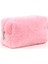 Pembe SHK244 Peluş Kumaş ,fermuarlı Tek Bölmeli ,seyahat ve Makyaj Çantası 7