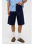 Oversize Bermuda Denim Şort Koyu Mavi 3