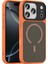 iPhone 17 Pro Max Kılıf Mat Arka Yüzey Wireless Şarj Özellikli Renkli Kaliteli Flet M-Safe Kapak - Gri 2