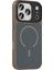 iPhone 17 Pro Max Kılıf Mat Arka Yüzey Wireless Şarj Özellikli Renkli Kaliteli Flet M-Safe Kapak - Gri 7