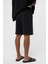 Oversize Modal Kumaş Bermuda Şort Siyah 4