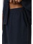 Oversize Keten Şort Lacivert 4
