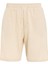Oversize Keten Şort Naturel 2