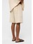 Oversize Keten Şort Naturel 4