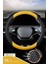 Oto Geçmeli Direksiyon Kılıfı - Air File / Delikli Deri - Sarı 2
