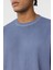 Yıkamalı Ottoman Basic Oversize Tişört Indigo 5