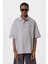 Polo Yaka Oversize Tişört Gri 3