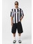 Oversize Polo Yaka Forma Tişört Siyah 1