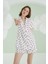 Ekru Kalpli Şortlu Önden Düğmeli Pijama Takımı 1