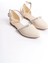 Monıca Tokalı Ortopedik Rahat Taban Taş Detaylı Kadın Babet Ayakkabı Kt - Krem 4
