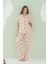 Turuncu Çilekli Önden Düğmeli Pijama Takım 1