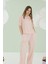 Pembe Çizgili Önden Düğmeli Pijama Takımı 3