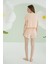 Somon Önden Düğmeli Crop Şort Takım 2