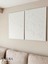 Dokulu Tablo – El Yapımı 3 Boyutlu Alçı Minimalist Dekor, Modern Iskandinav Duvar Sanatı (Dalga No:1 Beyaz) 1