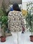 NC22884 Zebra Desenli Triko Bluz Krem 2