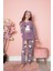 Kız Çocuk Welsoft Kumaş-Göz Bantlı Kedicik Baskılı Pijama Takımı 12282 2