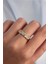 Pirinç Ayarlamalı Gümüş Renk Zirkon Taşlı Xoxo Model Yüzük TG27BYK3284 2