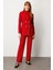 Kadın Düz Kesim Boru Paça Pantolon 5027 Kırmızı 1
