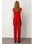 Kadın Düz Kesim Boru Paça Pantolon 5027 Kırmızı 4