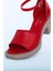 Kadın Topuklu Ayakkabı Z395001-KRIMIZI 4