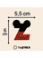 Taşlı Ütülenebilen Veya Sticker Olarak Kullanılabilen ' Mickey Z ' Harfi 1
