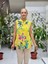 LS8819B Kolsuz Pamukketen Cepli Italyan Bluz Sarı 1