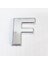 F Harfi 3,75 cm Krom Yapışkanlı 1