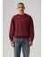 Erkek Relaxed Graphic Crewneck Bordo Sweatshirt - 38712-0385 1