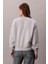 Kadın Rahat Kalıp Bisiklet Yaka Sweatshirt - Gri Melanj 2