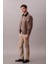 Erkek Slim Fit Esnek Kumaşlı Chino Pantolon - Bej 4