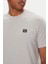 Erkek Logo Patch'li T-Shirt - Gri 5