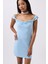 Büzgü Detay Omuz Askılı Mini Elbise 1
