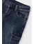 Erkek Çocuk Kargo Cepli Jean Pantolon - Koyu Mavi 3