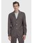 Açık Kahve Düz Shirt Shoulder Slim Fit %100 Yün Ceket 1