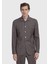 Açık Kahve Düz Shirt Shoulder Slim Fit %100 Yün Ceket 3