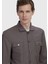 Açık Kahve Düz Shirt Shoulder Slim Fit %100 Yün Ceket 4