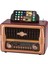 ® Büyük Boy Telefon Tutma Aparatlı Retro Ahşap Tasarım Bluetooth Hoparlörlü Radyo – Fm/am Destekli, Şarjlı ve Taşınabilir Radyo NS-8079 1