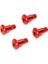 4pcs Alüminyum Alaşım Adım Vida 1/10 Tamiya TT02/TT02B Rc Araba Yükseltme Parçaları Kırmızı (Yurt Dışından) 4