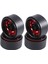 4pcs 1.9 Metal Beadlock 8 Yuvarlak Delik Tekerlek Hub Jant 1/10 Rc Prıger Axıal SCX10 90046 AXI03007 Trx4 Redcat D90, Kırmızı (Yurt Dışından) 1