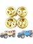 4pcs Pirinç 1.0 Beadlock Wheel Jant Tekerlek Göbek Montaj Eksenel SCX24 1/24 Rc Paletli Araba Yükseltmeleri Parçaları, Sarı (Yurt Dışından) 3