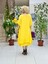 VL2006 Düğmeli Vual Elbise Sarı 3
