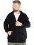 Erkek Sweatshirt Kapşonlu Zippered Basic 20543 Siyah 1