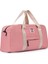 Önü Cepli Uzun Askılı Kadın ve Erkek Kullanabilir Seyahat Fitness Spor Çantası Şeker Pembe 3