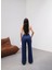 230 gr Poly Viscose Lycra Metal Düğme Palazzo Pantolon 2