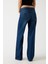 Kadın Slouchy Regular Fit Jean Pantolon - Koyu Mavi 2