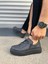 JY502 Bold Bağcıklı Cilt Erkek Günlük Sneaker Ayakkabı Cst - Siyah 3