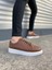 JY0535 Prime Bağcıklı Cilt Erkek Günlük Sneaker Ayakkabı Cbt - Taba 1
